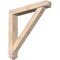 Ekena Millwork Traditional Arts and Crafts Smooth Bracket w/ Offset Brace, Douglas Fir, 5 1/2"W x 34"D x 34"H BKT0604X34X34TRA03SDF - alternate 1